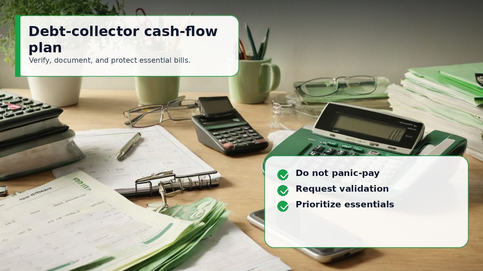 Debt Collector Contact: Cash-Flow Rights Plan Before You Pay