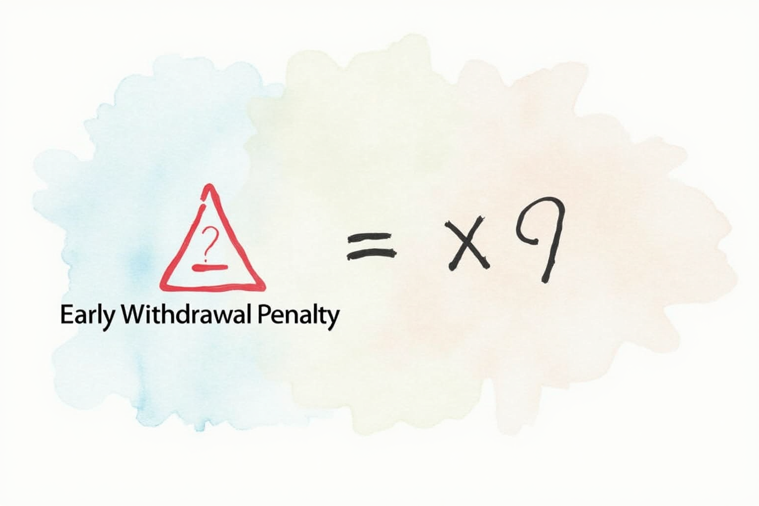Early withdrawal penalty calculation for CD with red warning indicator