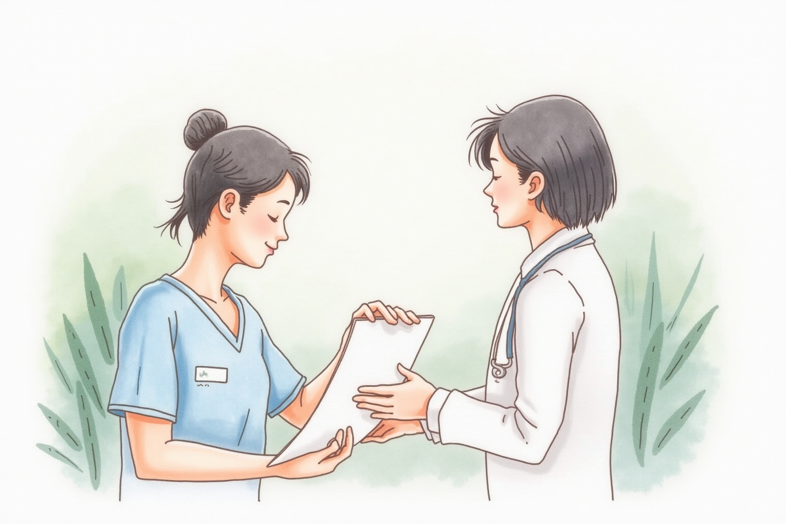 Life insurance application medical exam with health professional