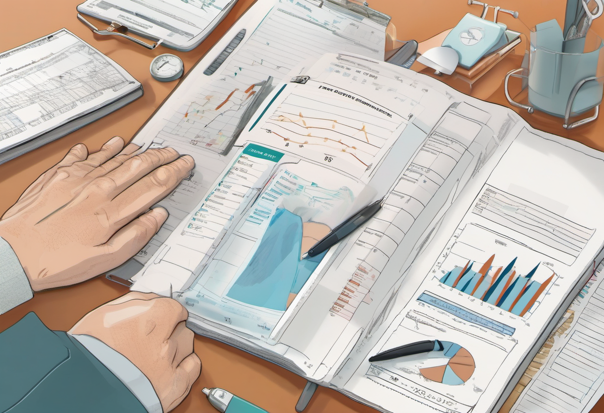 HSA investing dashboard with medical expense folder and long term portfolio concept