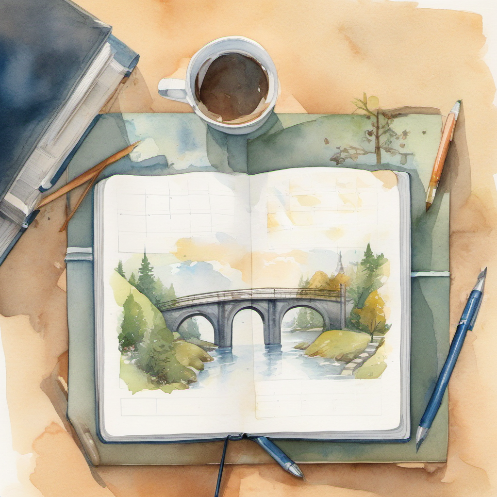 Editorial illustration of calendar pages and a bridge representing a five-year Roth conversion waiting period